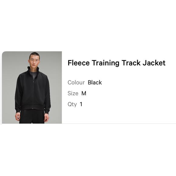 Lululemon fleece training, track jacket size medium NWOT - Picture 1 of 7
